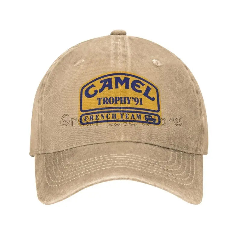 Camel Trophy 91 Καπέλο καουμπόη Ρετρό Ρυθμιζόμενο Καπέλο γκολφ από πλυμένο βαμβάκι Καλοκαιρινά vintage γείσα Καπέλα μπέιζμπολ