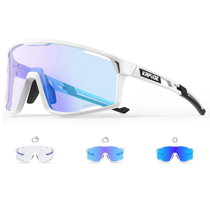 KAPVOE Men Women Road Bike UV400 Goggles Mountain Sports Eyewear Outdoor Photochromic Cycling Sunglasses Bicycle Cycling Glasses