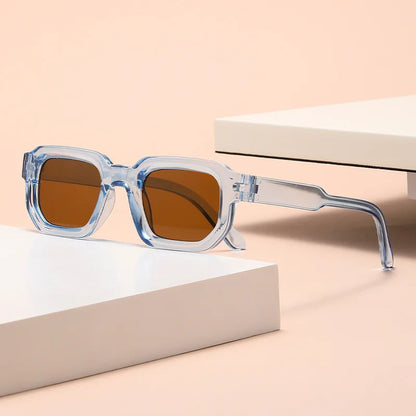 6PCS/Set Women Vintage Rectangle Frame Sunglasses Fashion Retro Sun Glasses Luxury Brand Design Glasses Eyewear Men Goggle