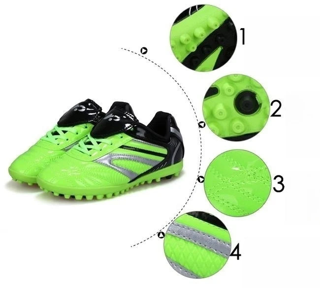 Men Football Soccer Boots Athletic Shoes New Leather Big Size High Top Cleats Training Sneaker Comfortable