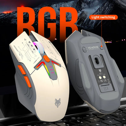 XUNSVFOX H2 wireless Bluetooth dual-mode mouse RGB lighting effect laptop gaming office magnetic charging