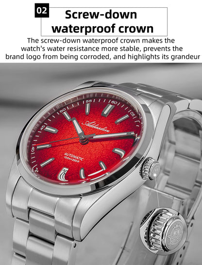 ADDIESDIVE Luxury Men's Automatic Watch BGW9 Super Luminous Bubble Mirror Glass 100m Waterproof Analog Men Steel Watches AD2531