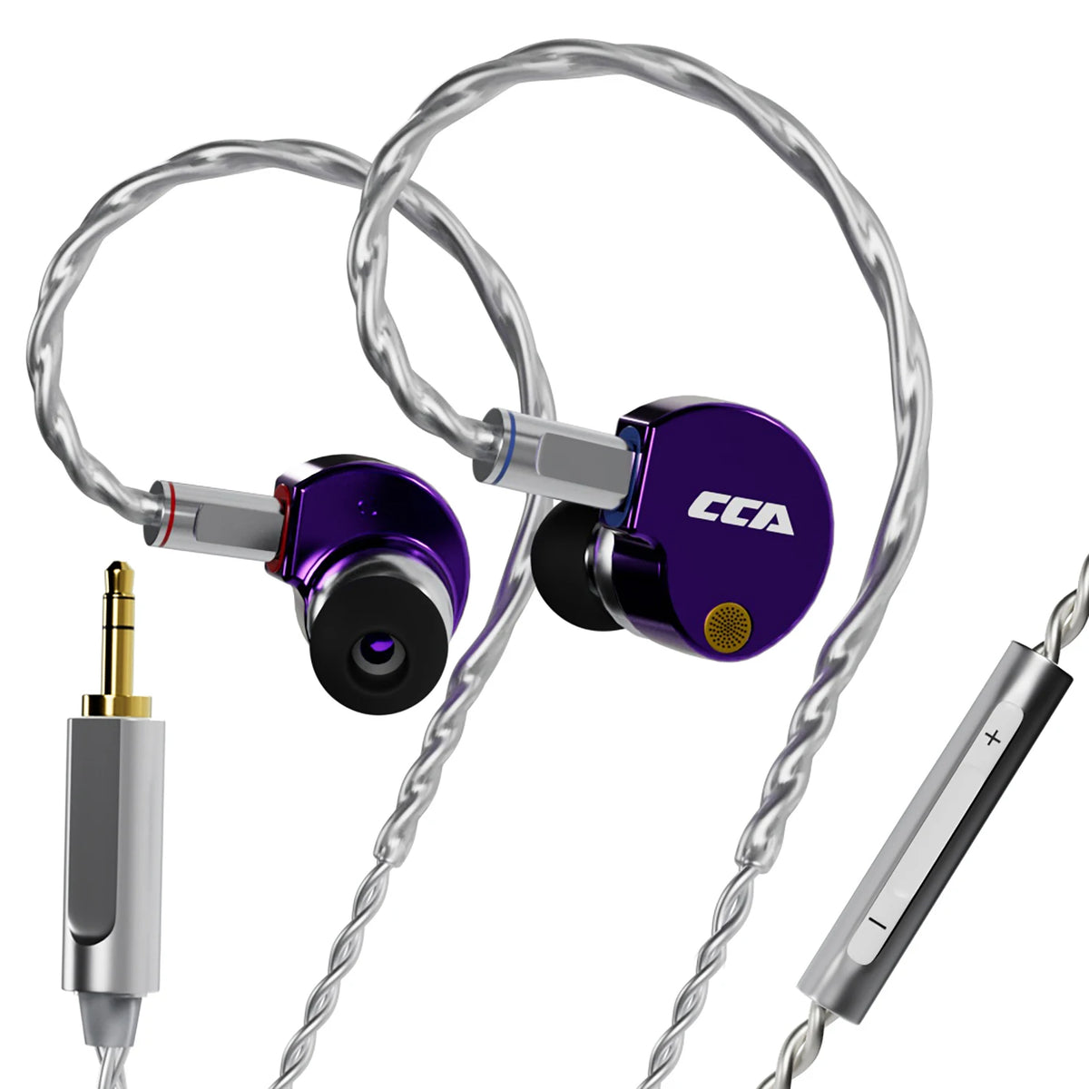 CCA Phoenix HiFi sluchátka s dynamickým měničem a membránou LCP, s potlačením hluku, vyměnitelným 2PIN kabelem, herní kabelová sluchátka