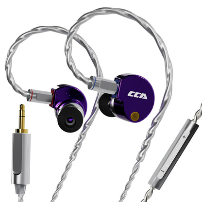 CCA Phoenix HiFi sluchátka s dynamickým měničem a membránou LCP, s potlačením hluku, vyměnitelným 2PIN kabelem, herní kabelová sluchátka