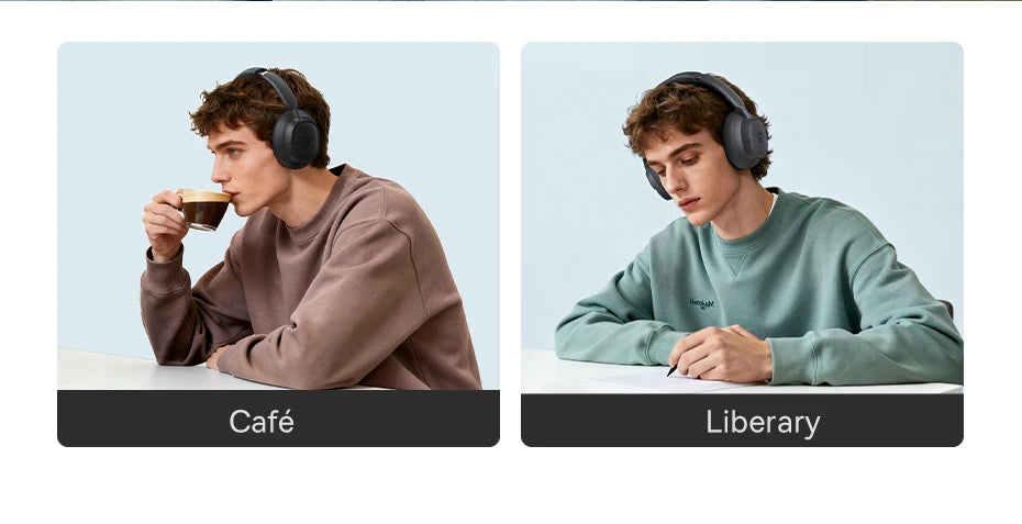 Casque sans fil Baseus ANC, écouteurs supra-auriculaires 80H, réduction de bruit à 95%, casque Bluetooth 6.0