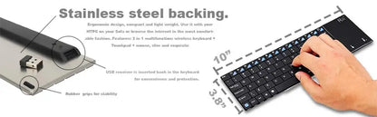 Teclado sem fios russo, espanhol, inglês e francês Rii K12+/i12+ Mini com touchpad para Android, portátil, PC e TV Box