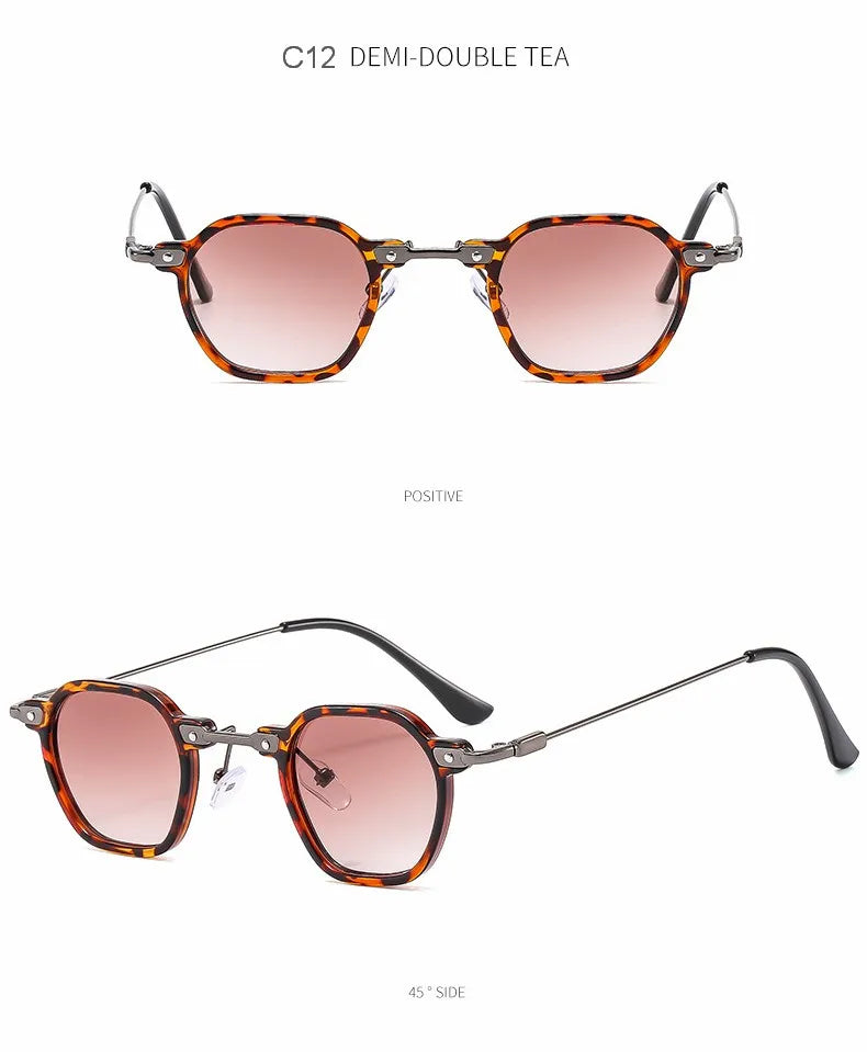 2025 Small Square Sunglasses Riding Driving Sun Glasses Women Men Brand Designer Metal Frame Eyewear Shades Oculos De Sol UV400