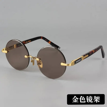 Men's Resin Sunglasses  Frameless UV400 Sunglasses Cool Eye Protection Glasses Summer Decorative Sunglasses