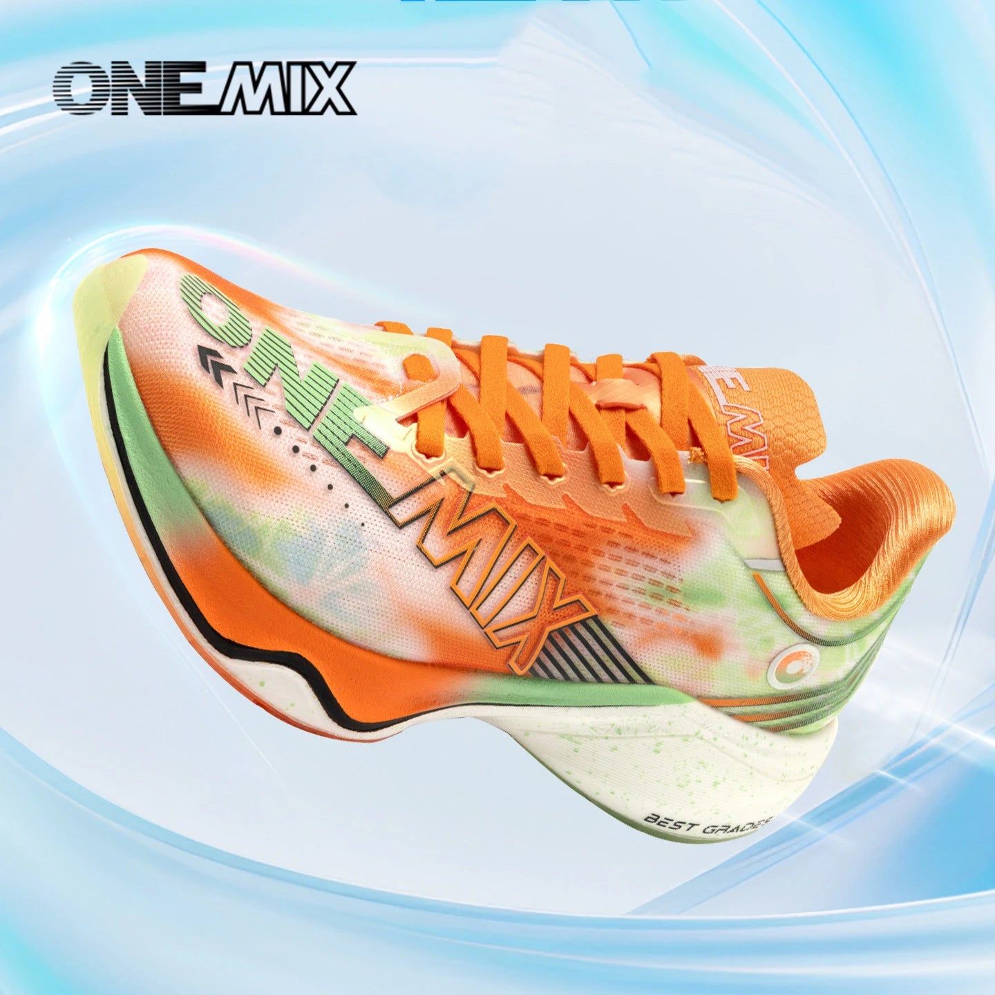 ONEMIX New Nylon Carbon Board Marathon Running Racing Shoes Shock-Absorbing Professional Stable Support Ultra-Light Rebound Sneakers