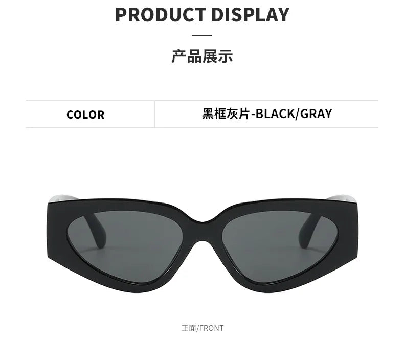 Steampunk Cat Eye Sunglasses Women Men Black-white Frames Trendy Sun Glasses Fashion Retro Vintage Accessories Shades Eyewear