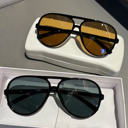 Glass Sunglasses For Men Pilot Style Toad Mirrors Specifically Designed For Driving Vacation UV Protection Sun Shading Large Fra