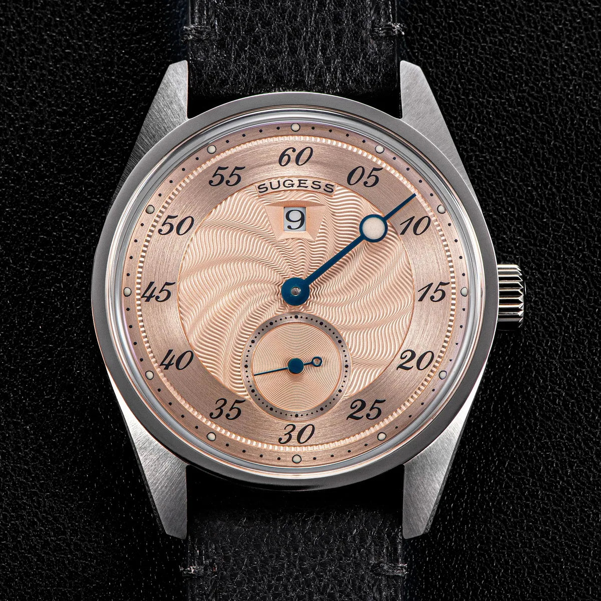 Sugess Mens Watch Automatic ST1721 Movement Aventurine Mechanical Wristwatches Hardlex Glass Fashion Simple Business Clock S451
