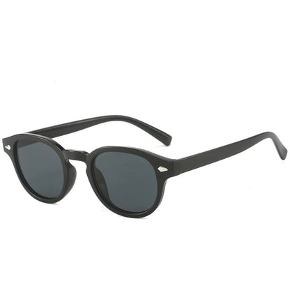 Simple Vintage Round Sunglasses Women Men 2025 Luxury Brand Design Retro Rivet Yellow Blue Lens Square Sun Glasses Female UV400