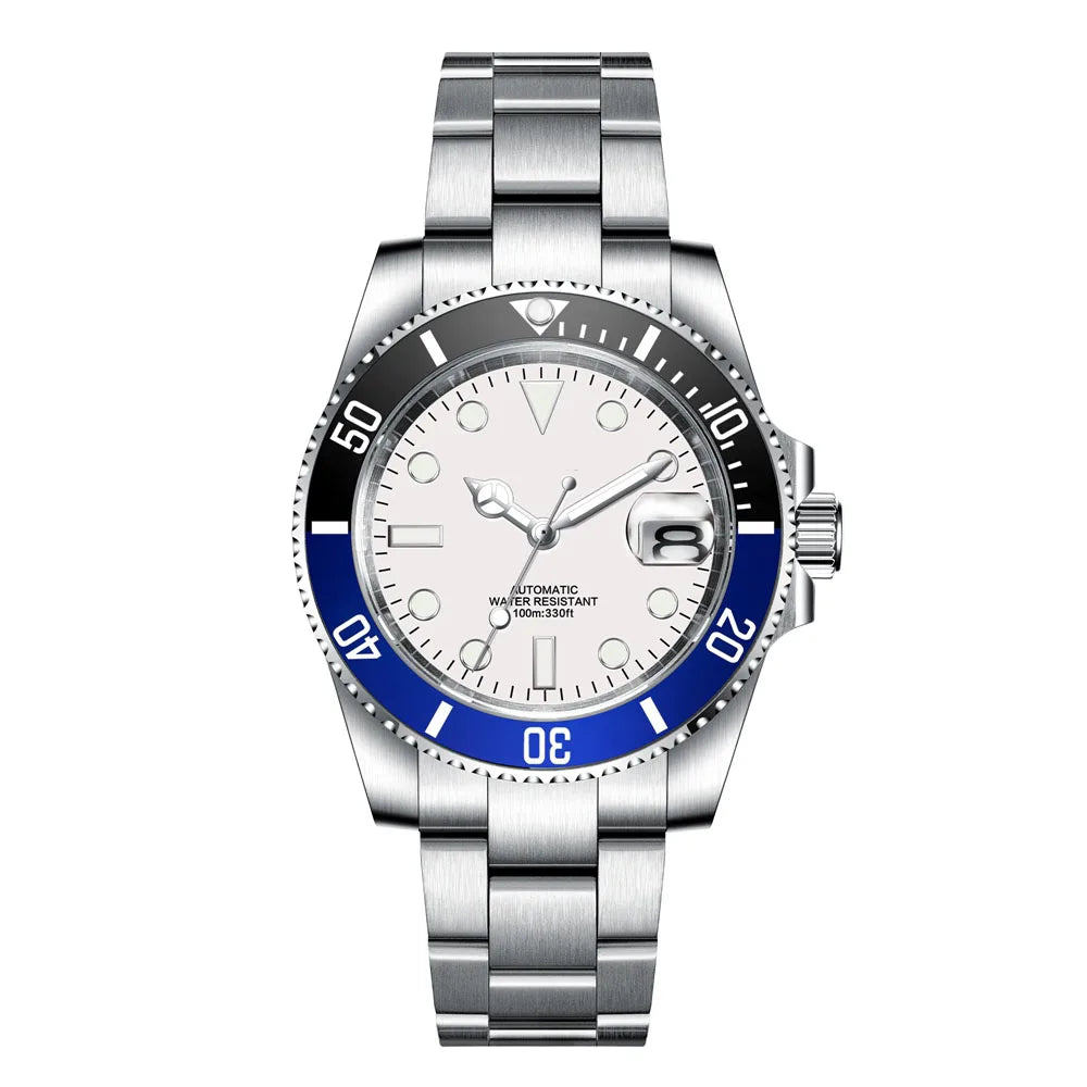 Custom watches Luxury Sapphire MIYOTA/NH35 Automatic Wristwatch Mechanical Mens Watch Sterile Dial Ceramic 10Bar Lume Male Clock