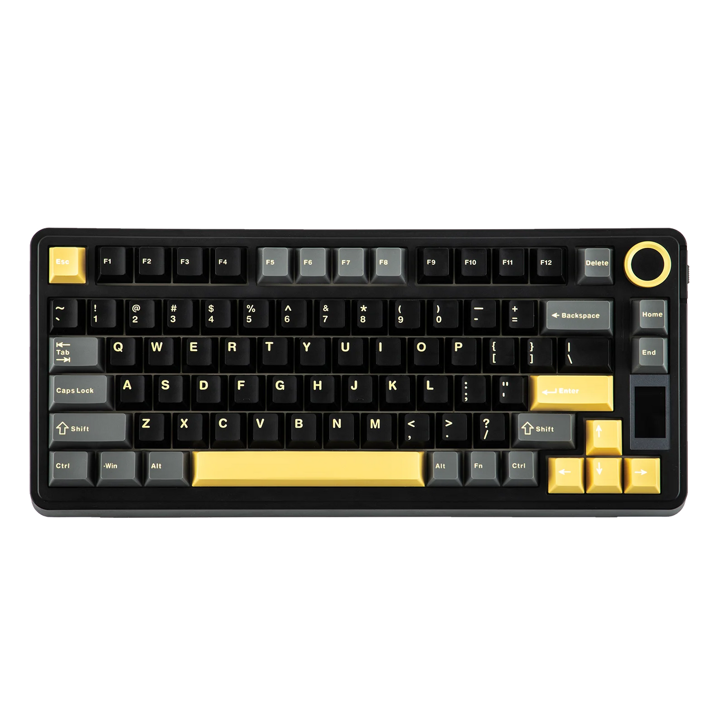 Teclado Mecânico Sem Fios EPOMAKER X AULA EA75 MAX 75% Layout ANSI US Hot-Swap Gasket com Fios/BT/2.4GHz com Ecrã e Botão Rotativo