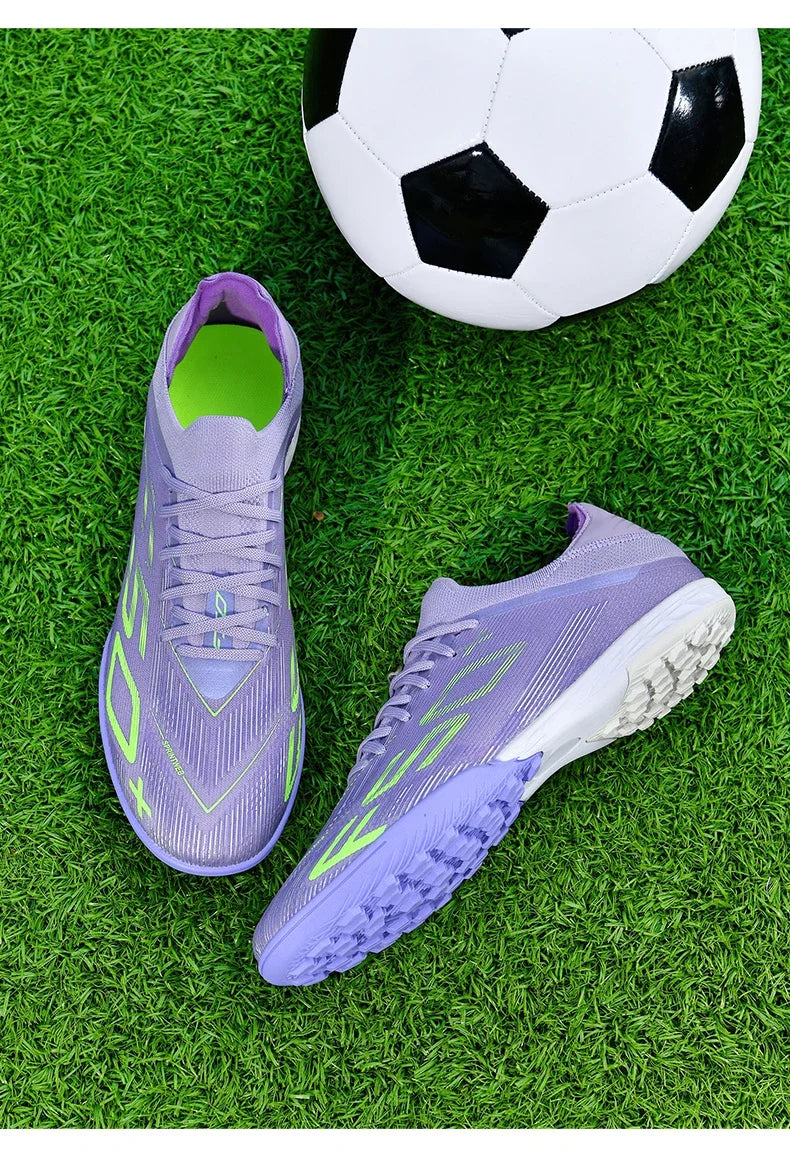 Nouvelles chaussures de football pour hommes, chaussures de futsal d'intérieur antidérapantes, crampons de match de haute qualité, chaussures de football, baskets, chaussures montantes pour terrain gazonné et extérieur