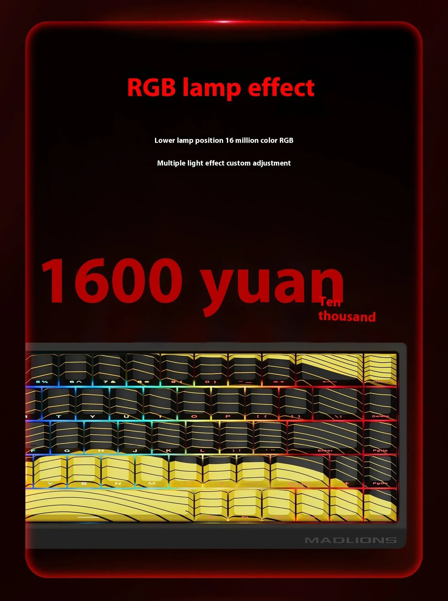Madlions Mad 60He Magnetic Switch Mechanical Keyboard MAD68 Wired Keyboard Mad60he Custom MAD68he E-sports Gamer Keyboard Gifts
