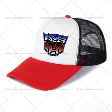 Transformers Children Baseball Cap Cartoon Anime Figure Print Hat Boy Girl Breathable Kid Hat HipHop Boy NetCap Kawaii Toy Gift