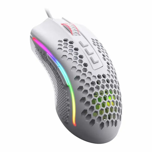 Redragon M808 Storm Lightweight RGB Gaming Mouse, Wired USB Gaming Mouse with 12,400 DPI Optical Sensor, 7 Programmable Buttons, Honeycomb Esports Mouse