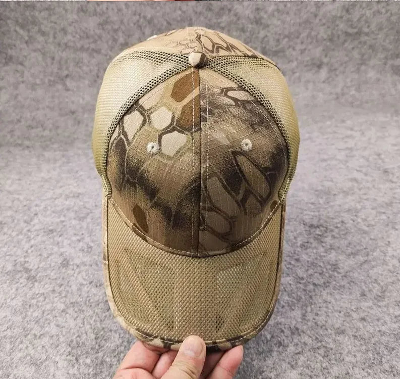 Nyári, lélegző hálós baseball sapka férfiaknak, nagy fejméretre állítható, férfi sapka, alkalmi, terepszínű, szabadtéri dzsungel sapka, férfi, 62 cm