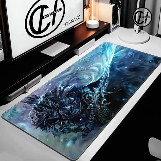 Podkładka pod mysz World of Warcraft Lich King PC HD anime, akcesoria gamingowe, podkładka pod klawiaturę i mysz, laptop, XXL, mata na biurko do pokoju gracza