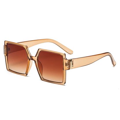 Cycling 1/2pcs Female Square Large Frame Sunglasses Women Retro Brand Big Frame Sun Glasses Black Fashion Gradient Eyeglasses