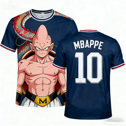 2026 Summer New Adult Men's Dragon Ball Goku 3D Printed Football Jersey T-Shirt Kids Anime T-Shirt Special Football Jersey NO.10