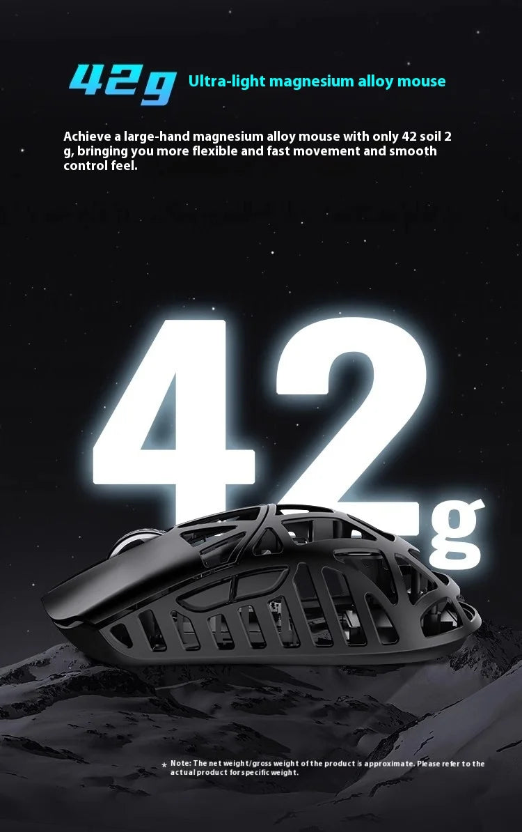 WLmouse Beast X Max Wireless Gaming Mouse with PAW3950HS Sensor, Magnesium Alloy, 8K Polling Rate, Ultra-Lightweight Wireless Gaming Mouse
