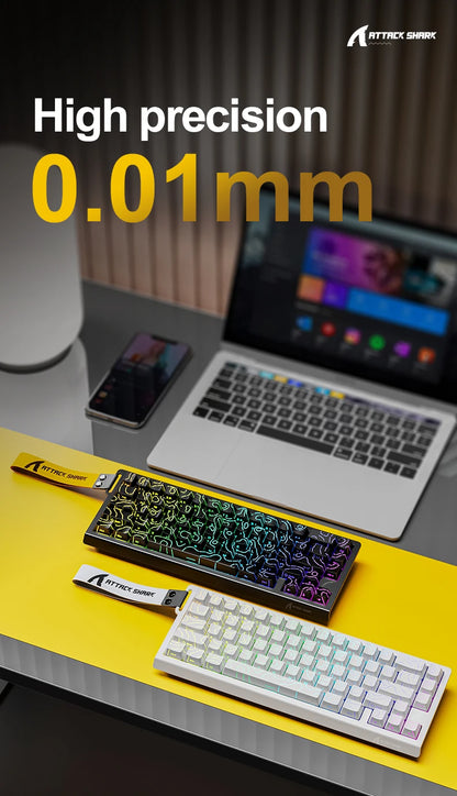 Attack Shark X68HE Gaming Keyboard Wired 8K Polling Hall Effect Magnetic Switch Rapid Trigger SOCD/RS Low Latency Pro Gaming