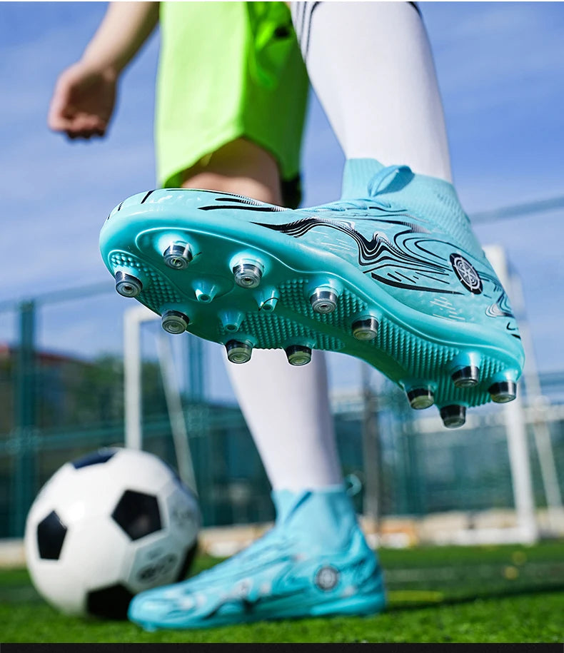 Men Professional Soccer Cleats Football Boots Studs Non Slip Breathable Training Boys Match Sneakers Comfortable for Grass Turf
