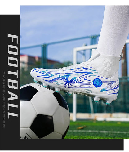 Men Professional Soccer Cleats Football Boots Studs Non Slip Breathable Training Boys Match Sneakers Comfortable for Grass Turf