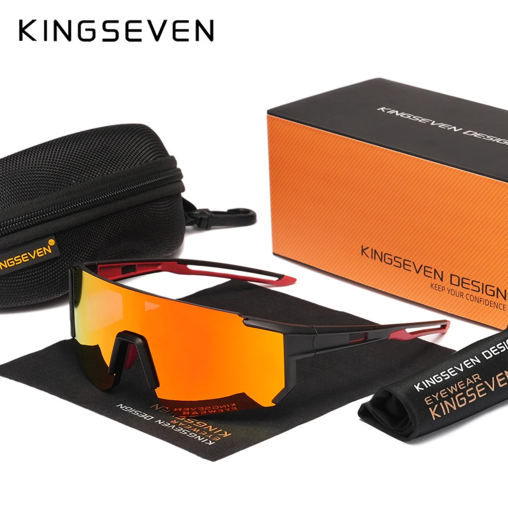 KINGSEVEN MTB Cycling Glasses Men Women Outdoor Sports Running Drving Sunglasses UV400 Road Running Bike Bicycle Goggles Male