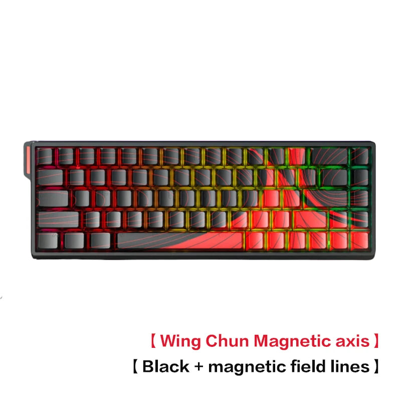 Teclado AULA WIN 68 HE de eixo magnético RT, teclado mecânico gaming com fios, taxa de polling 8K, teclas totalmente hot-swappable