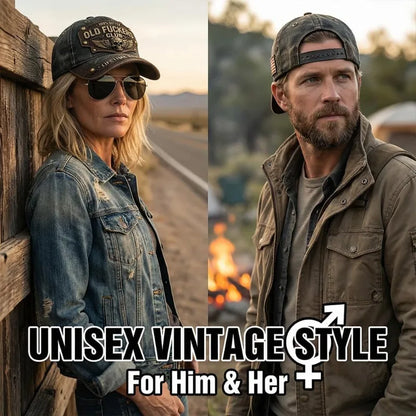 American Distressed Cotton Baseball Cap with Unique Embroidered Lettering Skeleton Motorcycle Style baseball Hat Outdoor Sun Hat