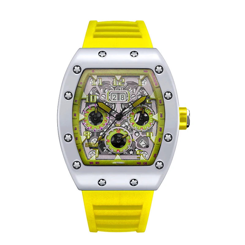 Luxury Men’s Quartz Wristwatch Hollow Design Trend None Machine Automatic Quartz Hollow Luminous Waterproof Men's Watch for Man