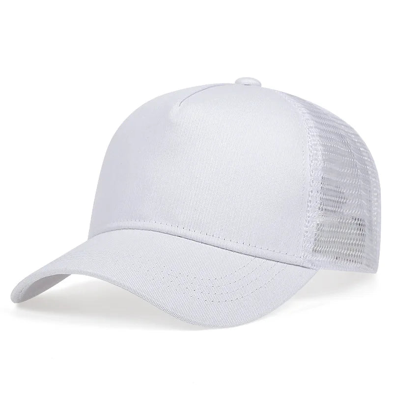 Simple basic baseball cap for men and women outdoor solid color light plate cap summer shade breathable net hat
