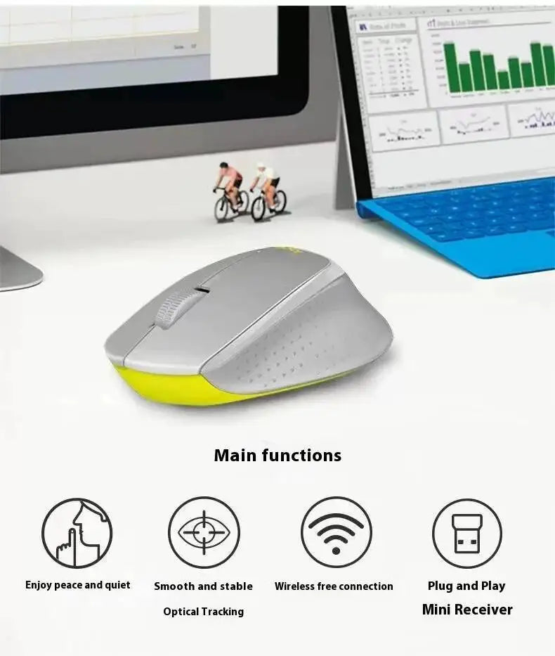 Mouse professionale da ufficio Logitech M330, compatto, silenzioso, facile da trasportare, confortevole al tatto e progettato specificamente1