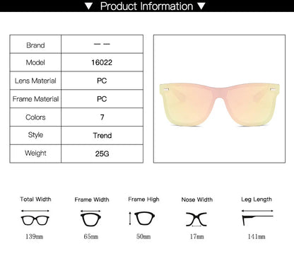 Luxury OverSized Glasses Women Anti-Reflective Mirror Sunglasses Square Plastic Eyeglasses