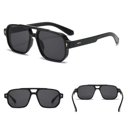 Retro Double Beam Sunnies HD Leopard Print Eyewear Unisex Polarized Sunglasses Waterproof Lightweight Anti-UV Glasses Outdoor