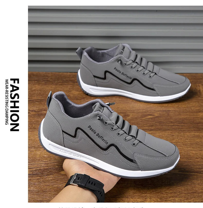 Large Size Men's Comfortable Breathable Soft Bottom Running Shoes Casual Style Sporty Retro Stripe Design Rubber Outsole