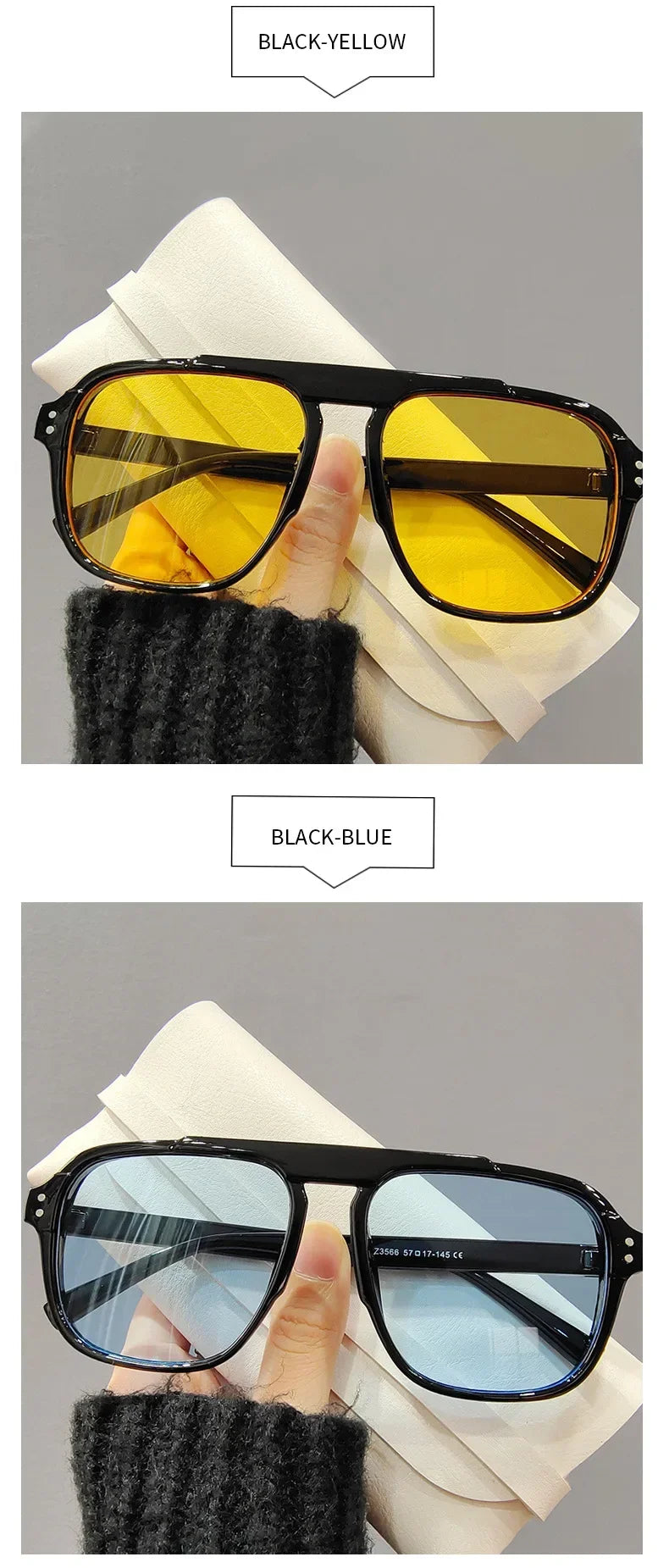 Fashion Female Sun Shades Eyewear Men Women Fashion Double Beam Sunglasses Vintage Outdoor Travel Driving UV400 Goggles