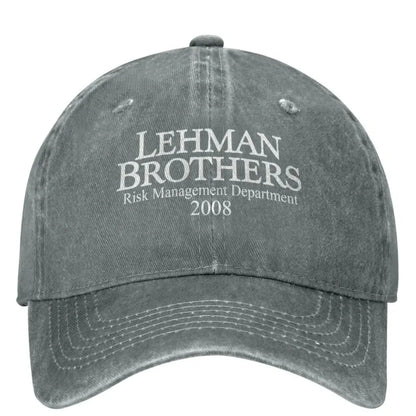 Czapka z daszkiem Lehman Brothers Risk Management – upadłość banku – czapka typu trucker – czapka tenisowa – czapka typu snapback – czapki baseballowe dla kobiet