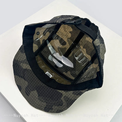 Unisex CAMO brzo sušeće vezene bejzbol kape s kapuljačom, s blokovima boja, prozračne, personalizirane, s izbočenim vrhom, višenamjenske