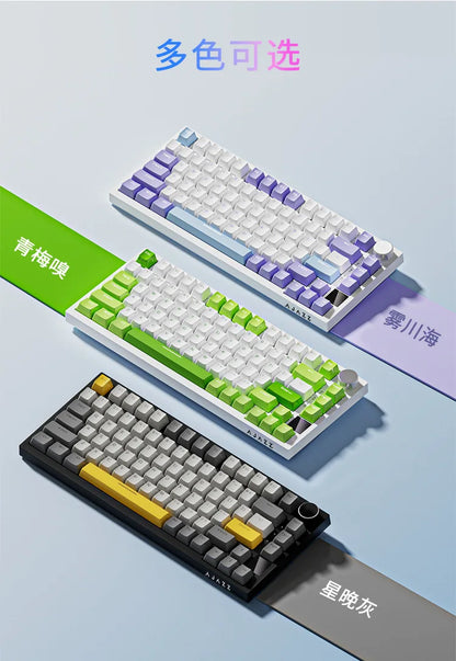 Ajazz AK820/AK820Pro gaming mechanical keyboard Bluetooth 5.1/Wireless/wired c custom keyboard with heat exchange sealed button