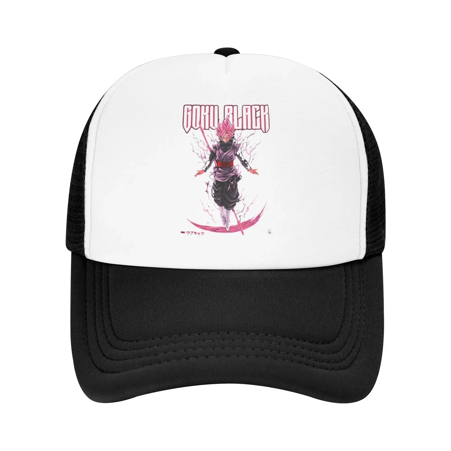 Produit gaming premium Fraquane, Dragon Ball Black Goku Trucker Cap Men Women Hat Sun Hat Sports Cap Adjustable Polyester Mesh Baseball Cap Summer, produits de luxe