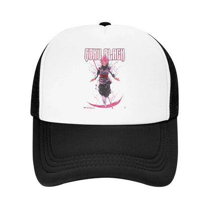 Produit gaming premium Fraquane, Dragon Ball Black Goku Trucker Cap Men Women Hat Sun Hat Sports Cap Adjustable Polyester Mesh Baseball Cap Summer, produits de luxe