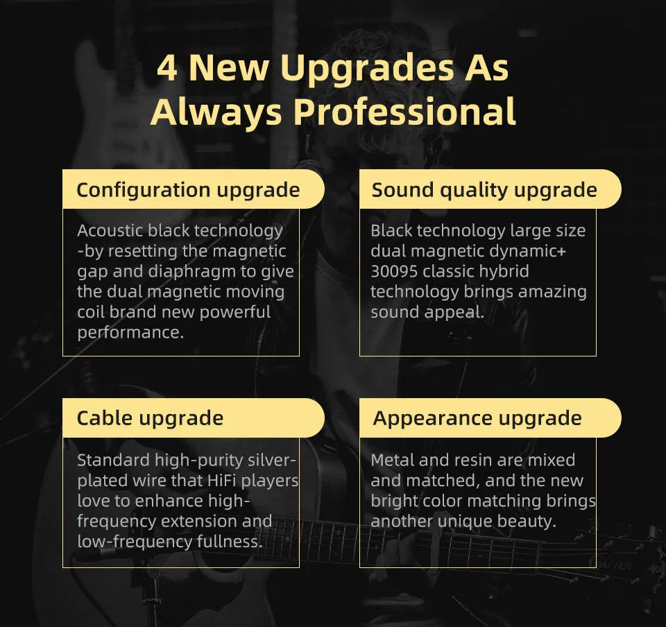 KZ ZSN Pro X Hybrid HiFi Wired Earphones 1BA+1DD Metal In-Ear Earbuds with Detachable Cable, Sport Noise Cancelling Headset