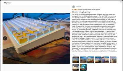 Teclado Mecânico Sem Fios MCHOSE G75 Pro 75% Layout, Montagem Gasket, 5 Camadas de Amortecimento, Retroiluminação RGB, Tri-Mode, Hot Swappable