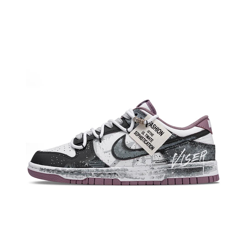 Custom Sneakers  Nike Dunk Post-Apocalyptic Wasteland Graffiti Dark Trendy Low-Top Skate Shoes  For Men