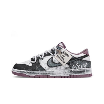 Custom Sneakers  Nike Dunk Post-Apocalyptic Wasteland Graffiti Dark Trendy Low-Top Skate Shoes  For Men
